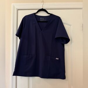 Navy Figs Two Pocket Scrub Top